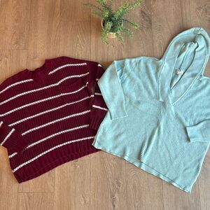 ((2 PIECE)) AERIE AND AMERICAN EAGLE SWEATER BUNDLE SIZE MEDIUM